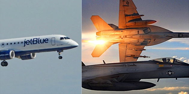 İki Uçak Havada Çarpışmaktan Kıl Payı Kurtuldu